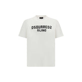 Бяла памучна тениска Dsquared²