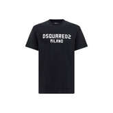 Черна памучна тениска Dsquared²