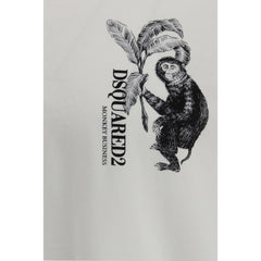 Бяла памучна тениска Dsquared²