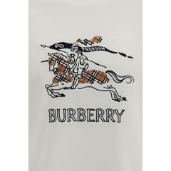 Памучна тениска Burberry Cream