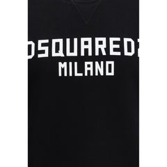 Черен памучен суитшърт Dsquared²