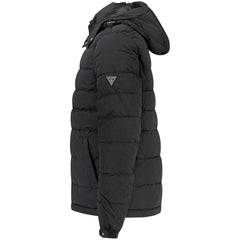 Мъжко яке от черен полиамид Guess