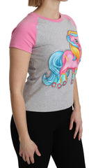 Moschino сива и розова памучна тениска My Little Pony Top