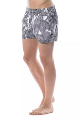 Мъжки бански Roberto Cavalli Sport от черен полиестер