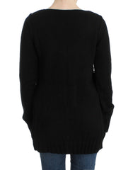 Cavalli Black knitted wool sweater