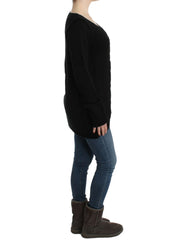 Cavalli Black knitted wool sweater