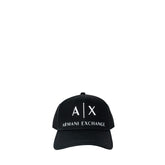 Черна памучна шапка Armani Exchange