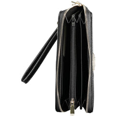 Дамски портфейл Guess Jeans от черен полиетилен