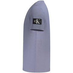 Синя памучна тениска Calvin Klein