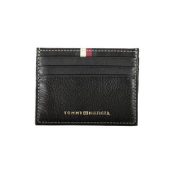 Мъжки черен кожен портфейл Tommy Hilfiger