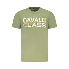 Мъжка тениска Cavalli Class Green Pamuk