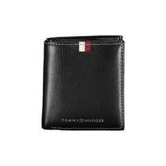 Мъжки черен кожен портфейл Tommy Hilfiger