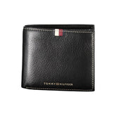 Мъжки черен кожен портфейл Tommy Hilfiger
