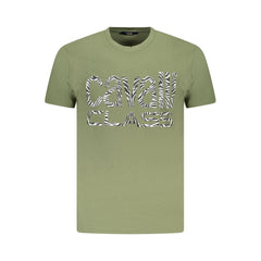 Мъжка тениска Cavalli Class Green Pamuk