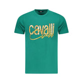 Мъжка тениска Cavalli Class Green Pamuk