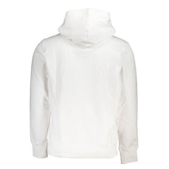 Calvin Klein White Cotton Men Sweater with Hood