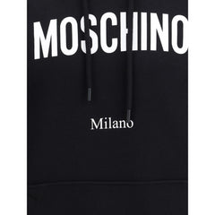 Черен памучен суитшърт Moschino