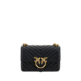 Чанта за през рамо Bos Taurus от черна телешка кожа PINKO