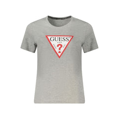 Дамски топ Guess Jeans от сив органичен памук