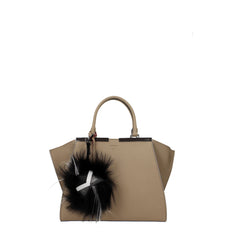 Черен кожен ключодържател Fendi