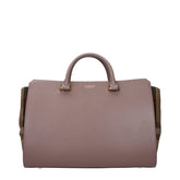 Синя кожена чанта Burberry