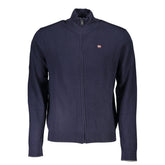 Син платнен пуловер Napapijri