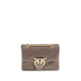 Чанта за през рамо Bos Taurus от кафява телешка кожа PINKO