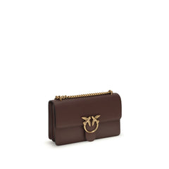 Чанта за през рамо Bos Taurus от кафява телешка кожа PINKO