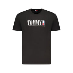 Мъжка черна памучна тениска Tommy Hilfiger