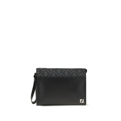 Черна кожена чанта Fendi