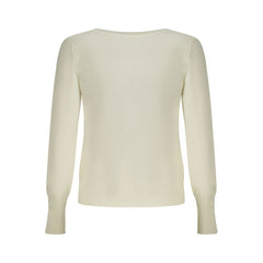 Дамски пуловер Guess Jeans от бяла вискоза