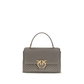 Чанта от сива телешка кожа PINKO Bos Taurus