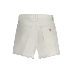 Къси бели памучни дънки Guess Jeans