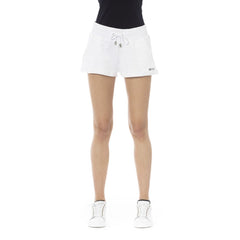 Just Cavalli White Cotton Women's Sweat Shorts