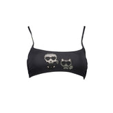 Karl Lagerfeld Black Elastane Swimwear