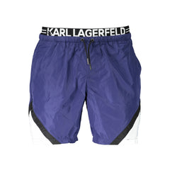 Karl Lagerfeld Blue Polyester Swimwear
