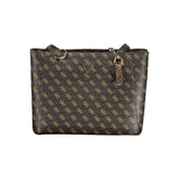 Кафява полиетиленова чанта Guess Jeans