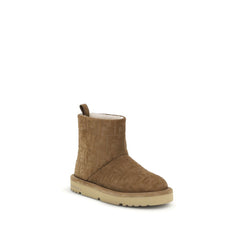 Кафяви кожени боти Fendi