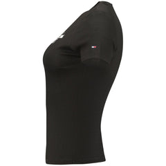 Дамска черна памучна тениска Tommy Hilfiger