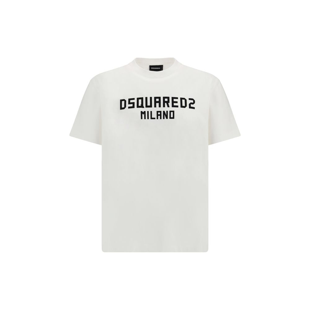 Бяла памучна тениска Dsquared²
