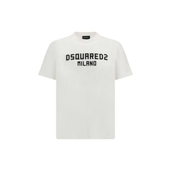 Бяла памучна тениска Dsquared²