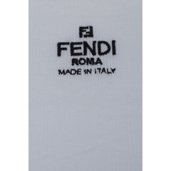 Бял памучен топ  Fendi