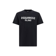 Черна памучна тениска Dsquared²