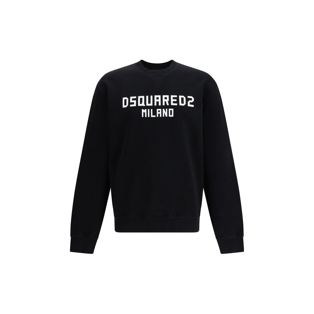 Черен памучен суитшърт Dsquared²