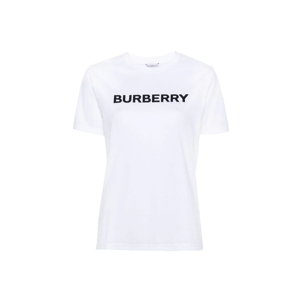 Бяла памучна тениска Burberry