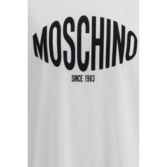 Moschino бяла памучна тениска