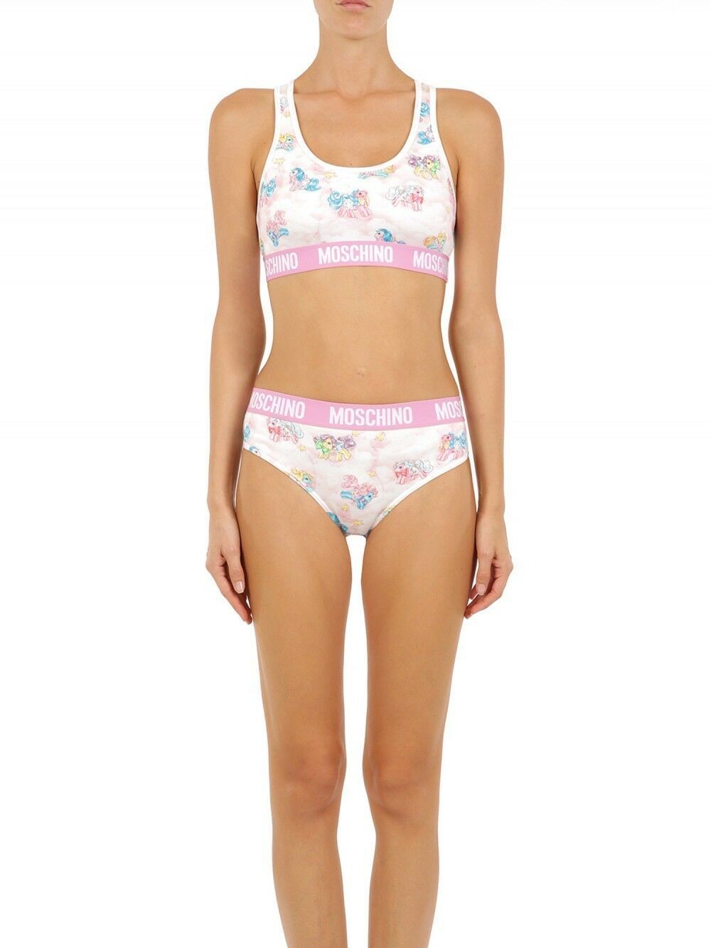 Moschino White Two Piece Sleepwear My Little Pony Bikini