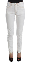 Дънки Cavalli White Pamuc Blend Slim Fit