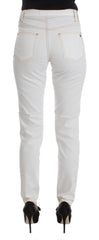 Дънки Cavalli White Pamuc Blend Slim Fit
