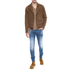 Сини памучни мъжки дънки Dsquared² с изтъркан дизайн